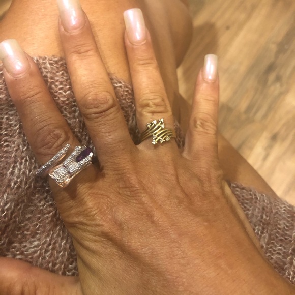 1 DY Sale ONLY! 14K ROSE GOLD DRAGON WHite Sapph R - Picture 2 of 16